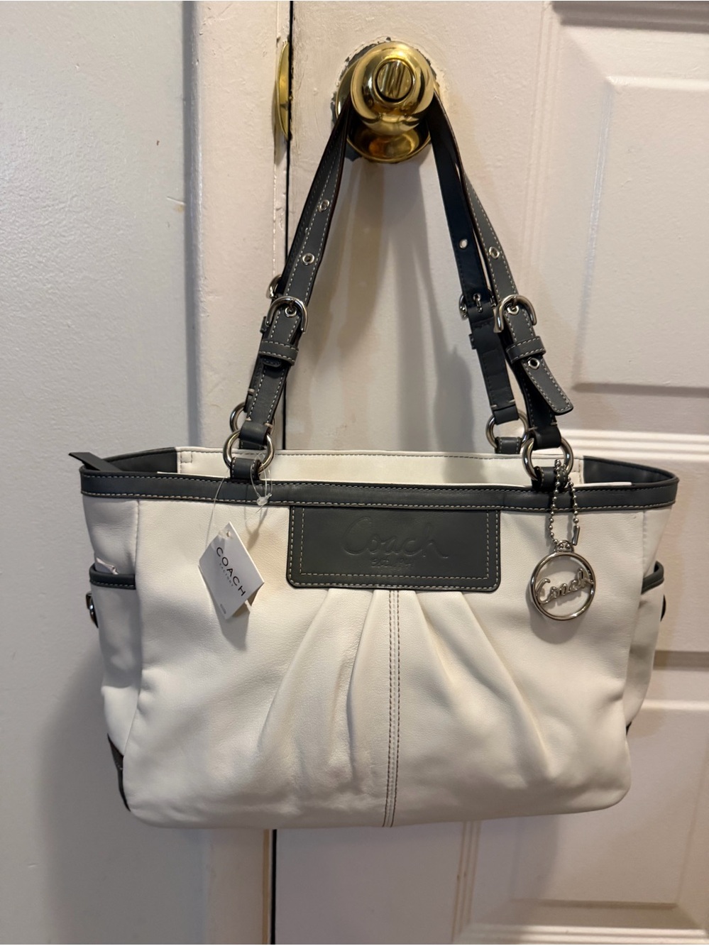 Coach Pleated East/West Gallery Tote Bag